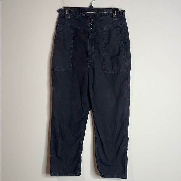 The Great. | Washed Black Ruffle Armies Cropped Pants Size 28 - Picture 2 of 9
